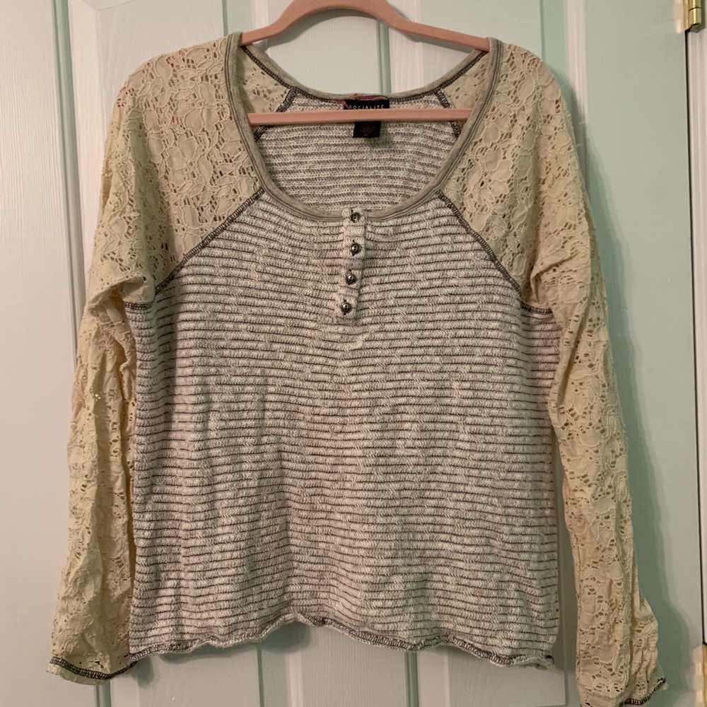 FINAL $ DROP Nordstrom Socialite Henley Thermal XL